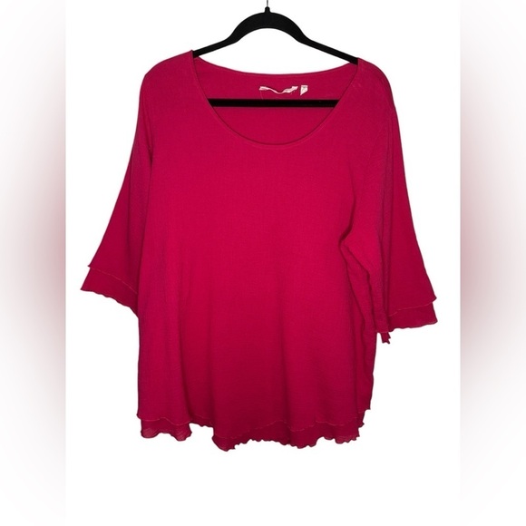 Soft Surroundings Siesta Key Layered Gauze Tunic Size XL Pink - Picture 1 of 9